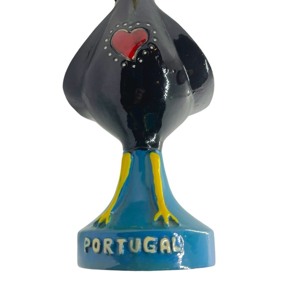 Vtg Hand Painted Traditional Portuguese Metal Rooster Of Barcelos Good Luck 8.5” - Picture 11 of 12